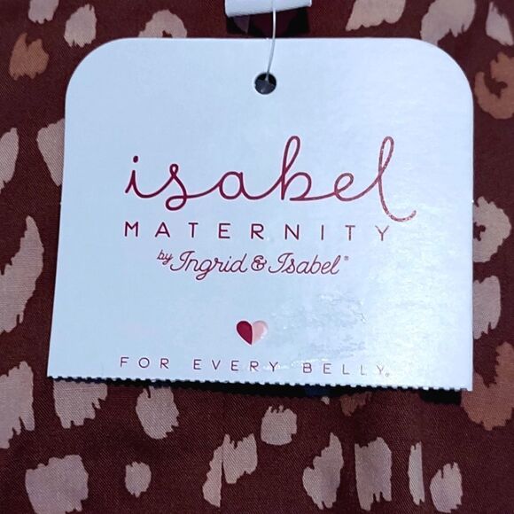 Isabel brand maternity BELTED LEOPARD PRINT TUNIC Size M - Picture 7 of 9